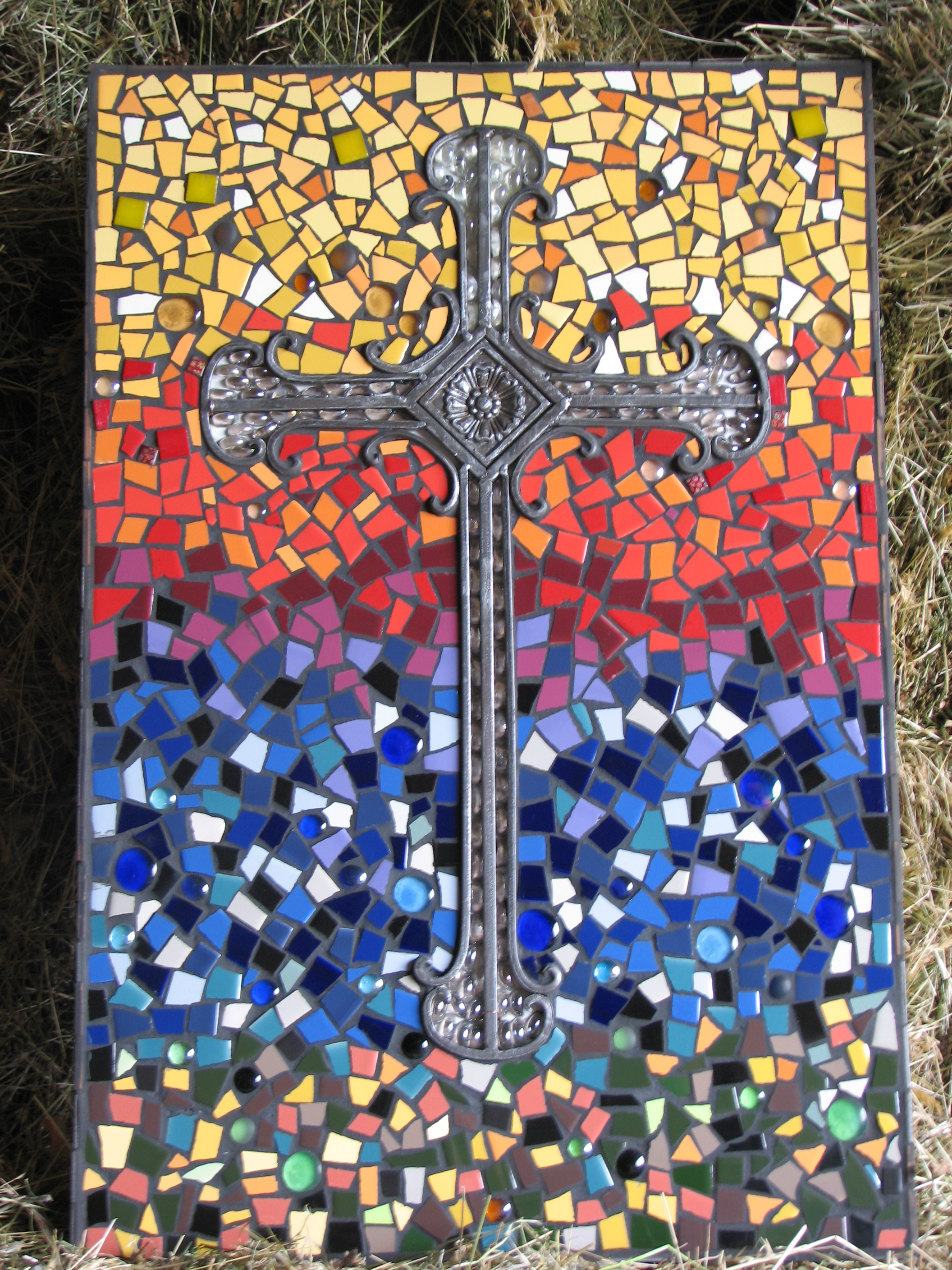 Mosaic Cross by Sarah-Alice Miles