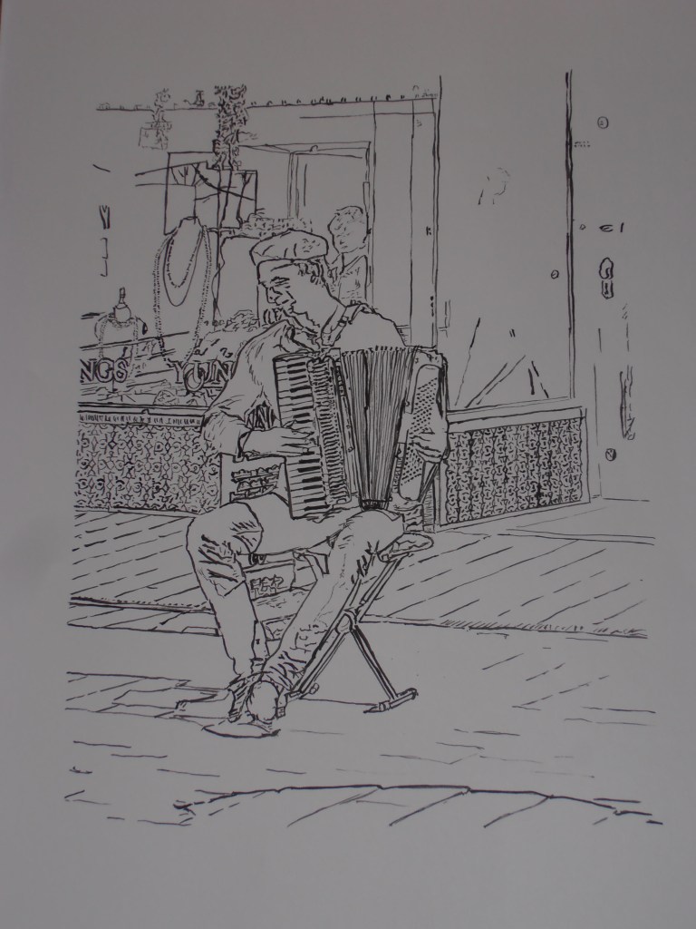 Musician in Worcester Street, Christchurch, New Zealand. For Sale