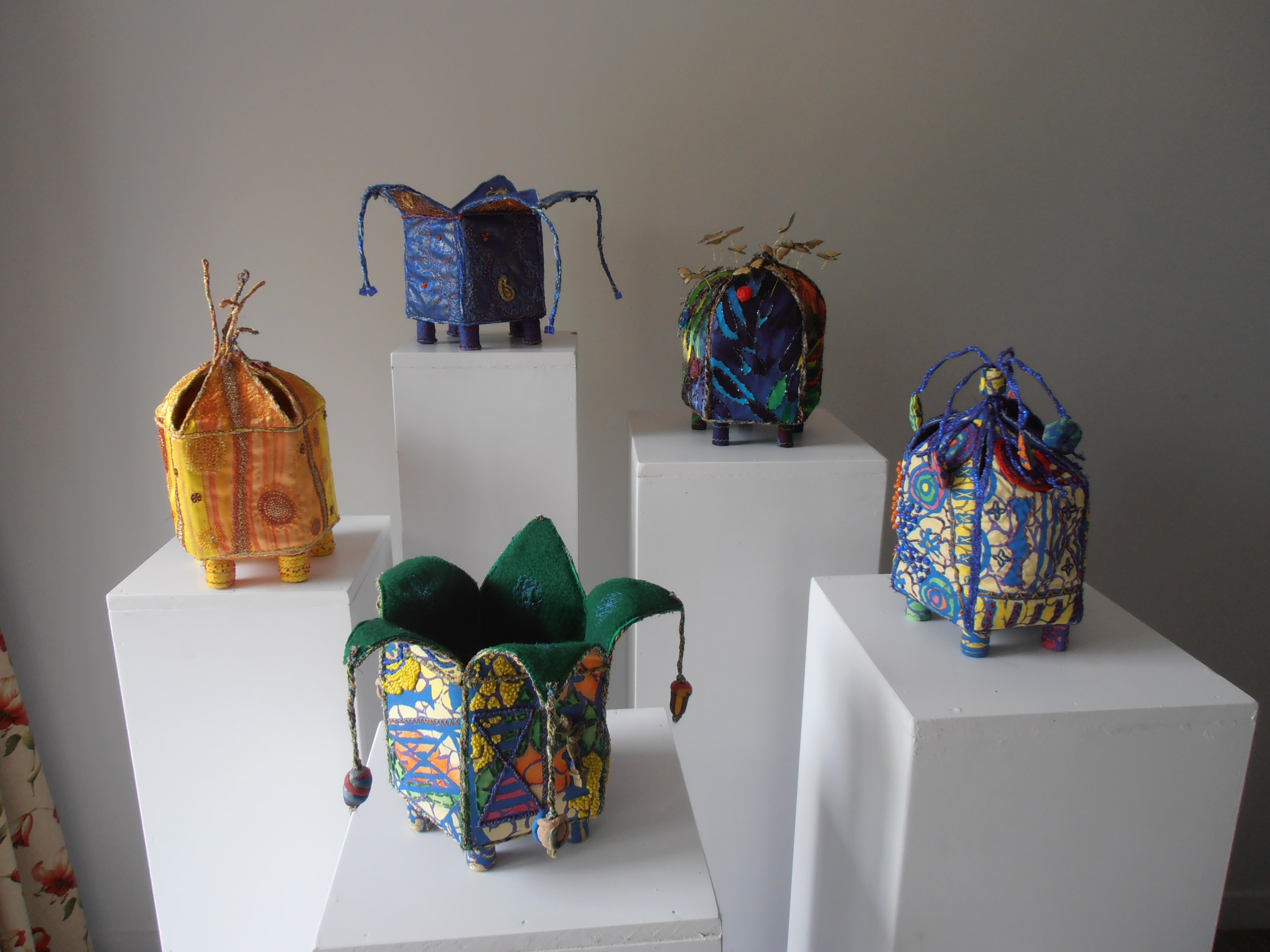 Hand made and embellished hope boxes by Sarah-Alice Miles.