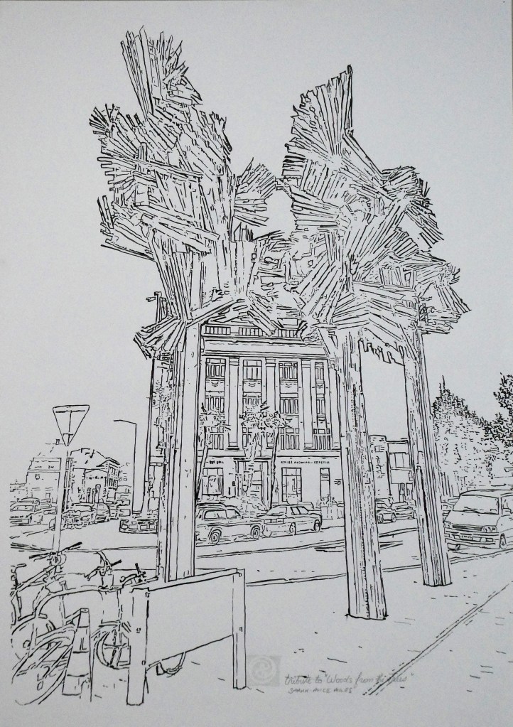 Tribute to Woods from the trees, Christchurch New Zealand