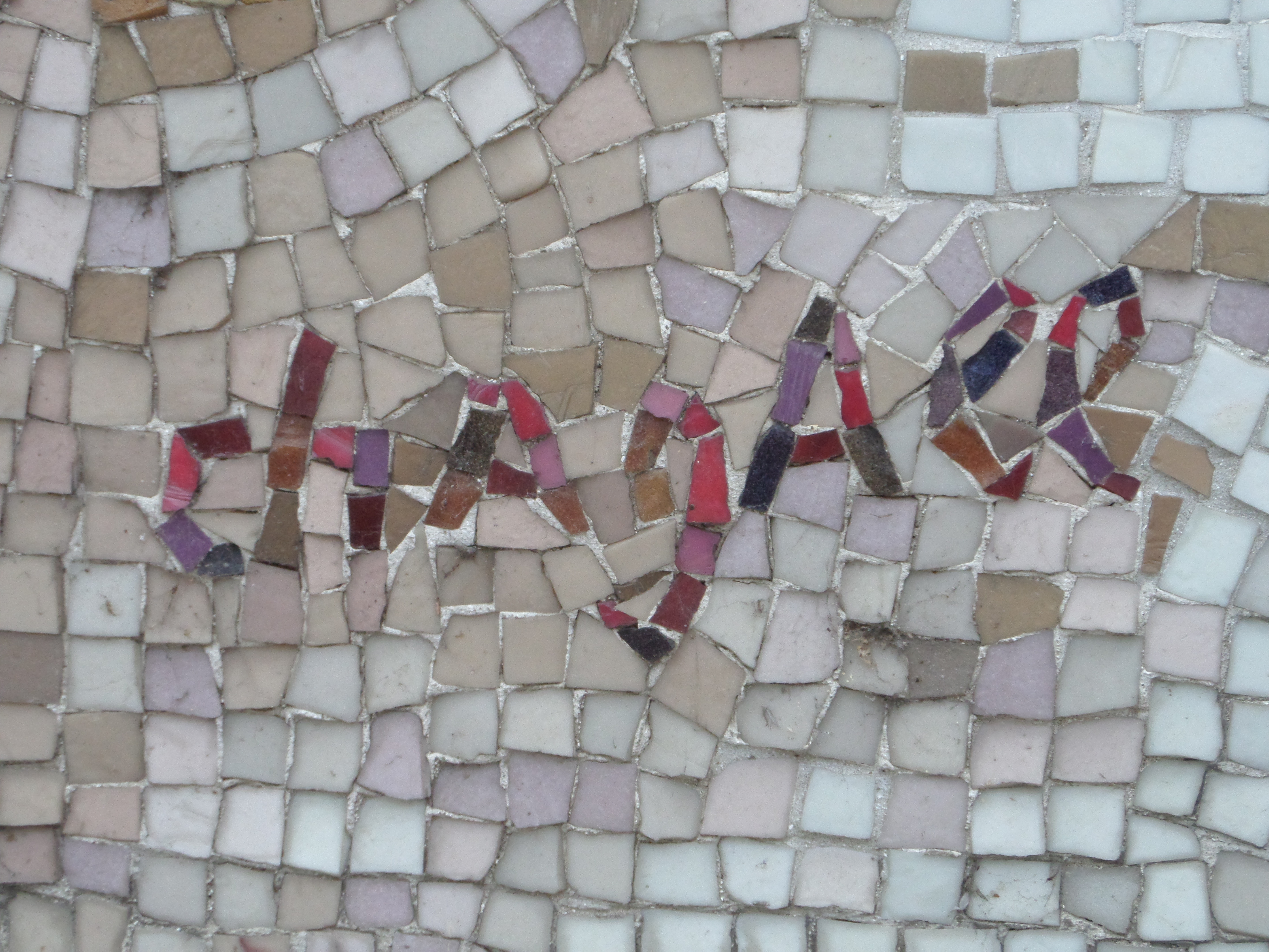 Chagall's signature on a mosaic in Chicago